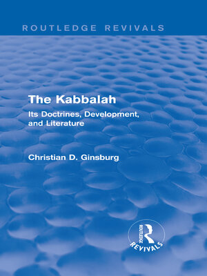 cover image of The Kabbalah (Routledge Revivals)